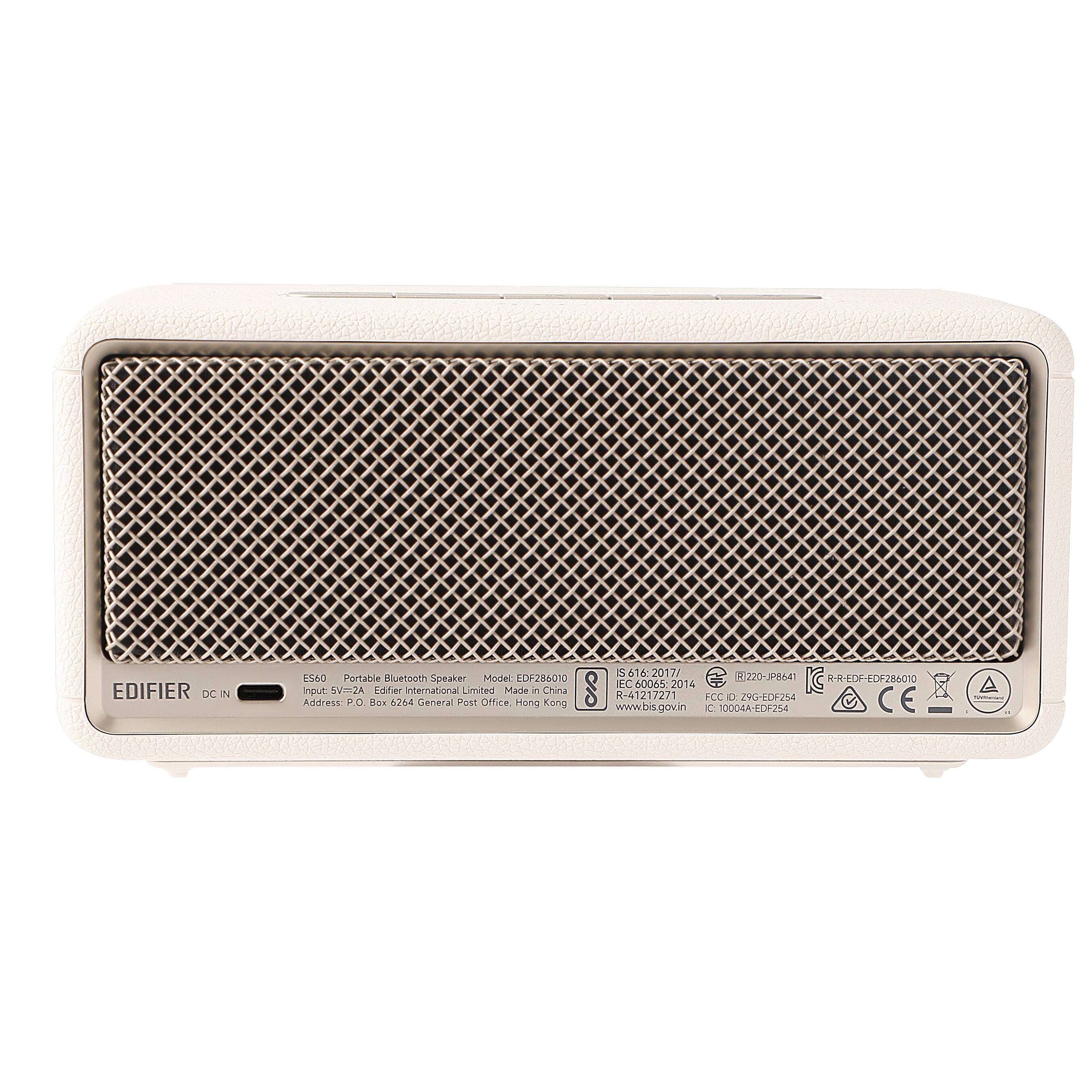 EDIFIER DC IN 5616:2017/ 11220-JP6641 1560 Portable Bluetooth Speaker Model EDF286010 R-R-EDF-EDF286010 60065 2014 Address: P.O. Box 6244 General Post Office, Hong Kong Made in China R-41217271 CC 0 20-22 CE www.bslgov.in IC: 10004A-EDF254