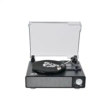 Front. Victor - Amherst All-in-One 3-Speed Turntable with AudioStream, Dual Bluetooth 6.0, Stereo Speakers, USB MP3 Playback, RCA Out.