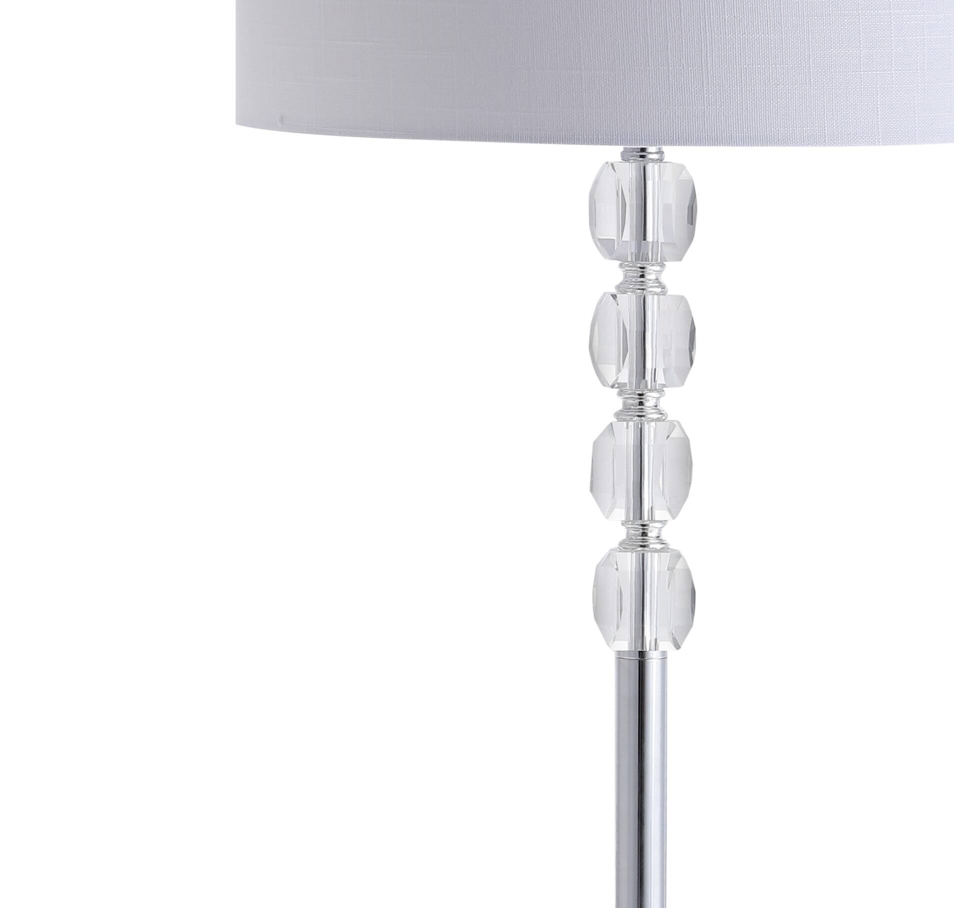Alt View 4. Jonathan Y - Aubrey 59.5" Crystal / Metal LED Floor Lamp, Clear/Chrome - Clear/Chrome.
