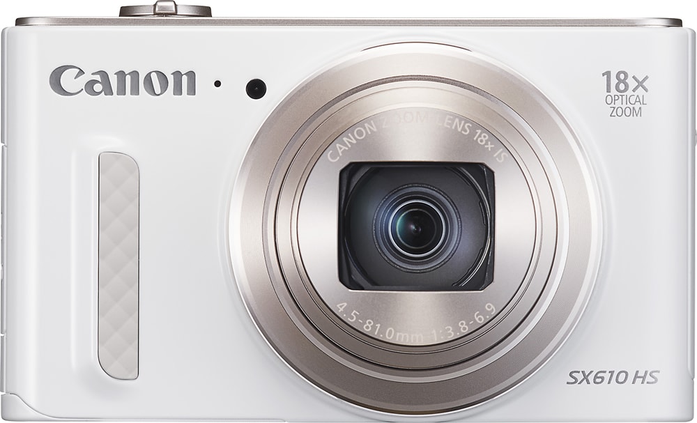 Best Buy: Canon PowerShot SX610 HS 20.2-Megapixel Digital Camera White  0112C001