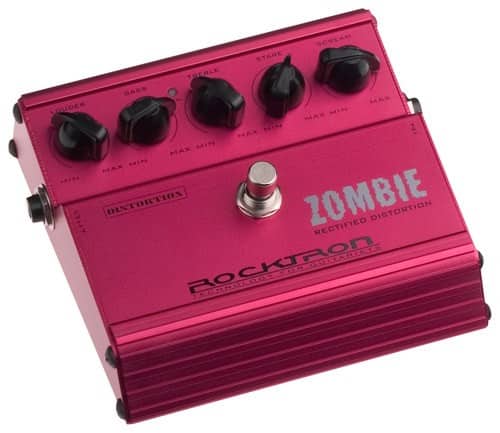 Front. Rocktron - Zombie Rectified Distortion Pedal for Electric Guitar - Red.