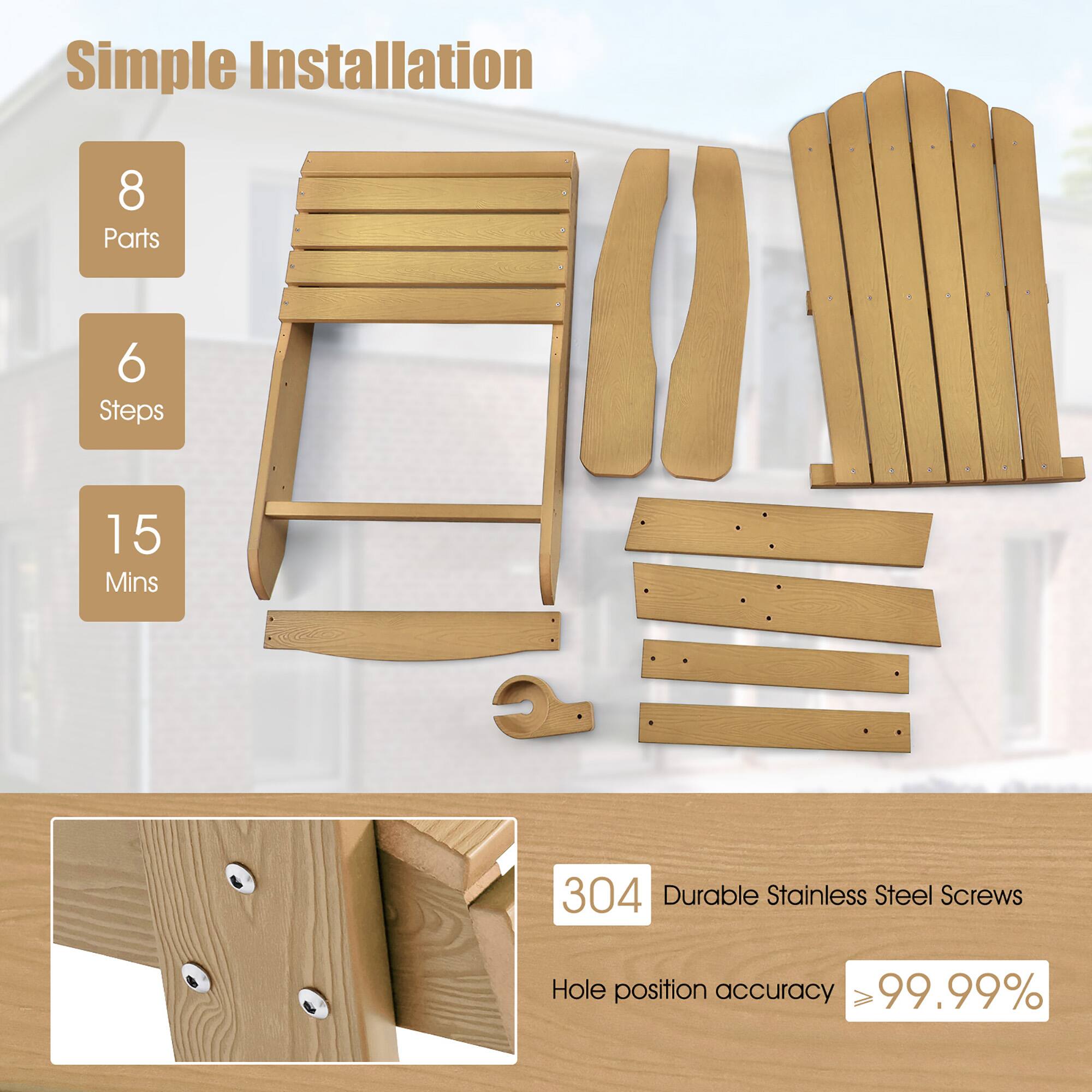 Simple Installation
8 Parts
6 Steps
15 Mins
304 Durable Stainless Steel Screws
Hole position accuracy >99.99%