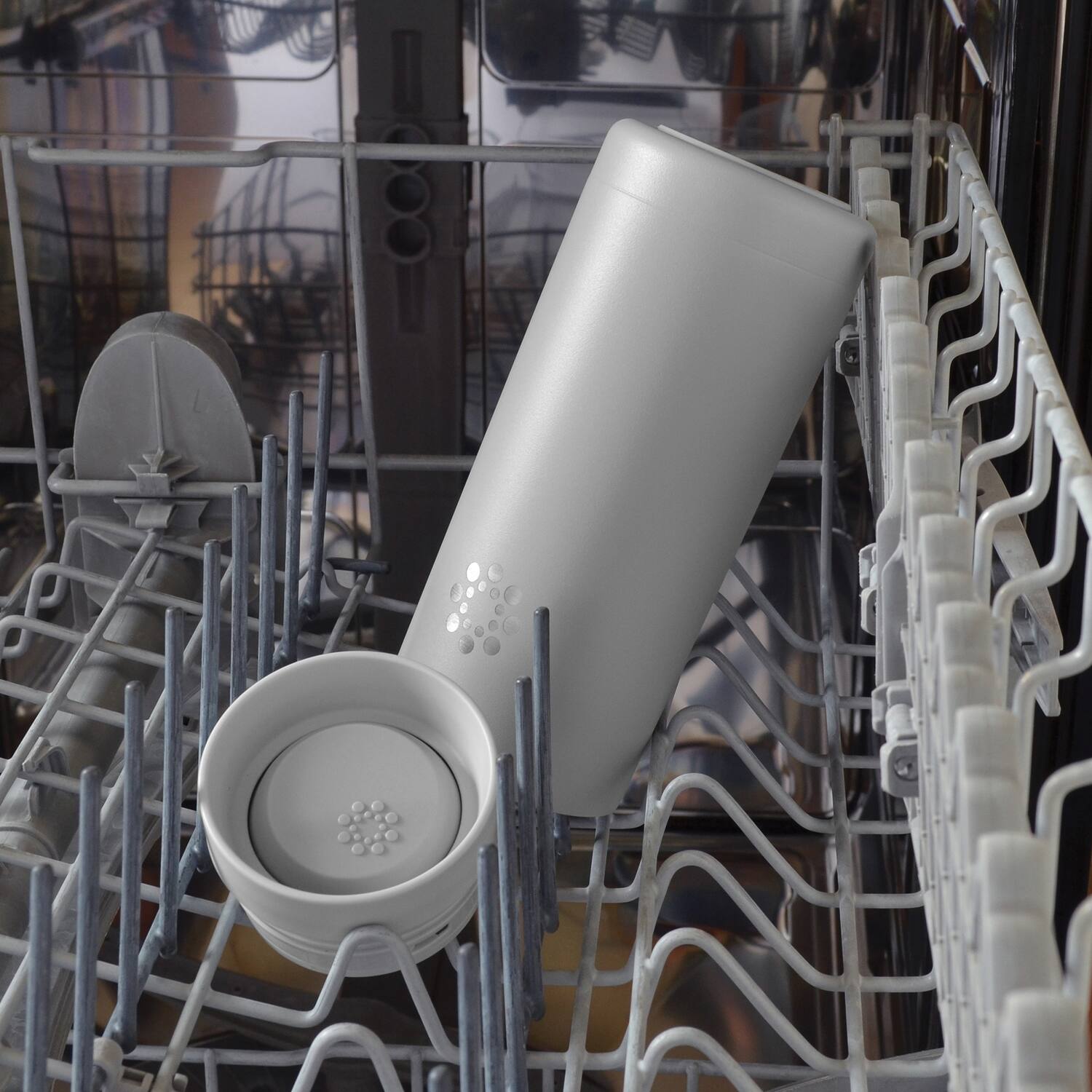 Alt View 2. Lifefactory - Lifefactory Ls324mcg4 16-oz. Stainless Steel Vacuum-insulated Tumbler (stone Gray) - gray.