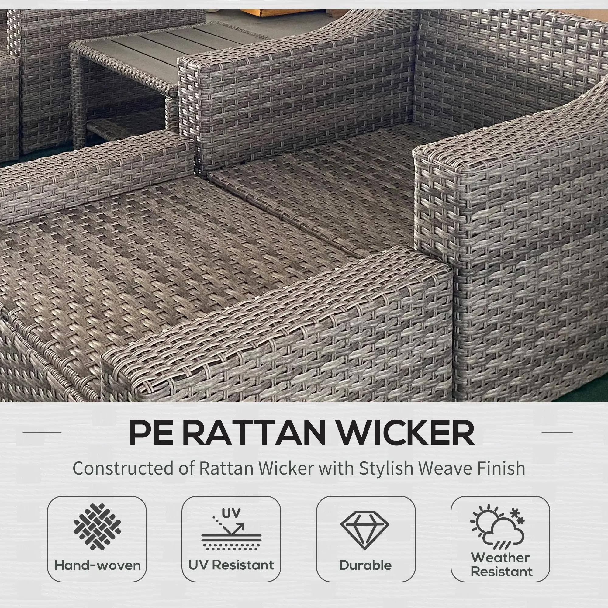 PE RATTAN WICKER
Constructed of Rattan Wicker with Stylish Weave Finish
Hand-woven
UV Resistant
Durable
Weather Resistant