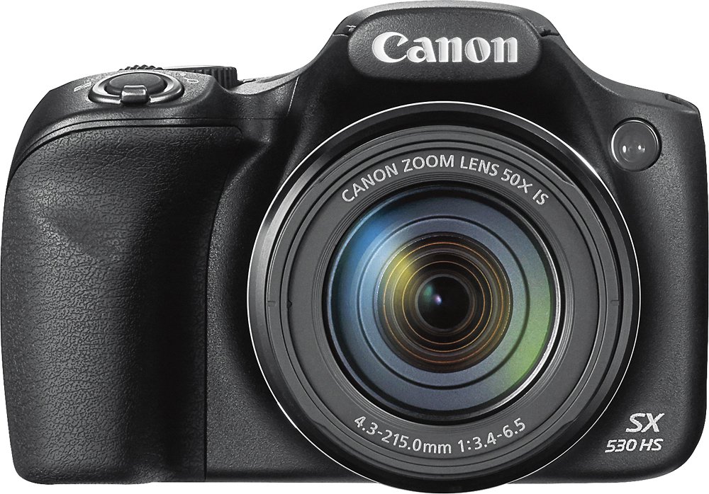 Canon - PowerShot SX530 16.0-Megapixel HS Digital Camera - Black - Front_Zoom