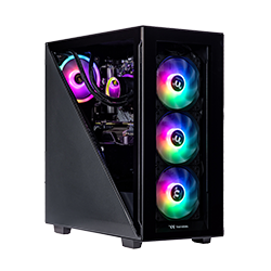 Alt View 9. Velztorm - Black Gladio Desktop PC (Ryzen 9 5900X, 32GB, 2TB SSD, GeForce RTX 5060, Win 11 Pro) - Black.