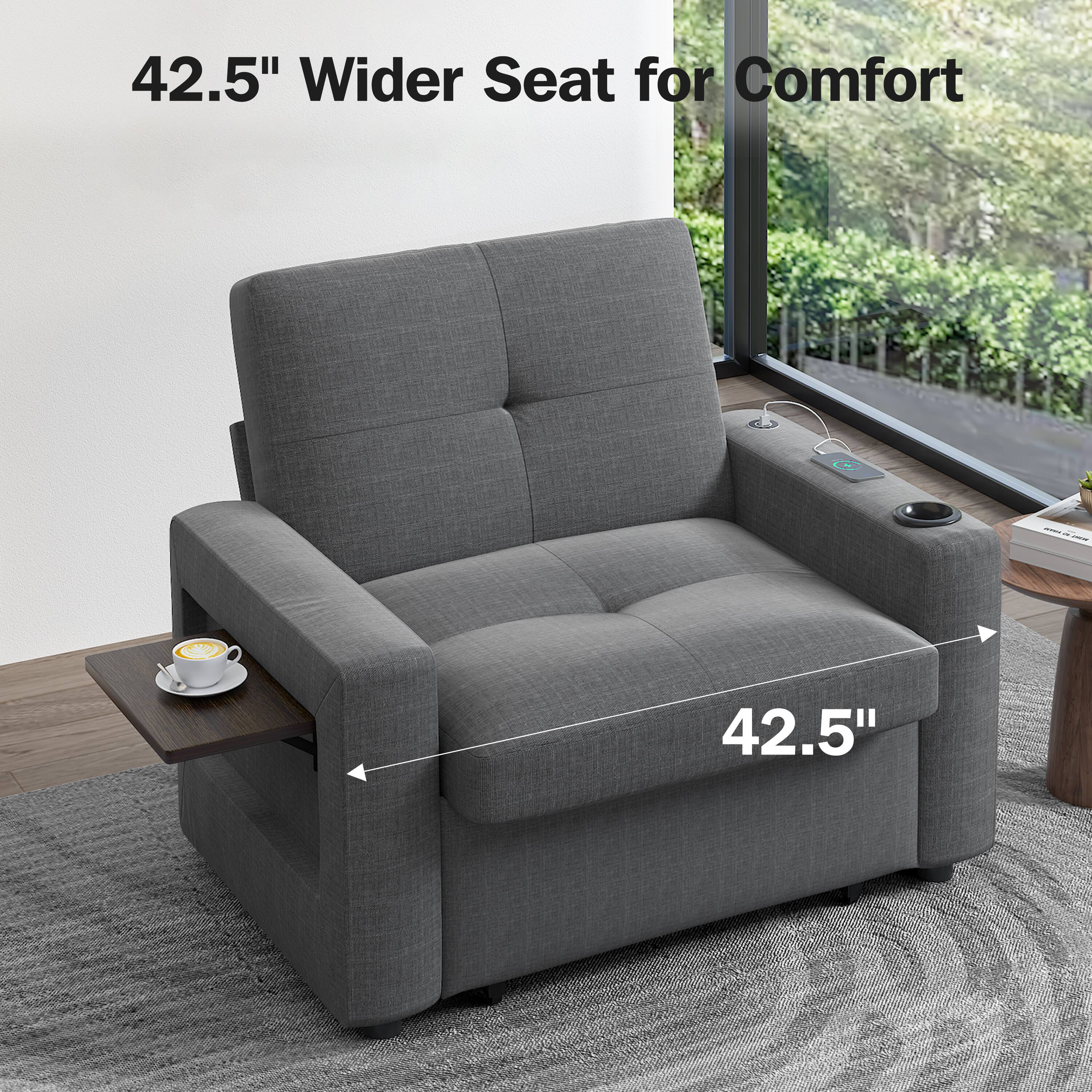 42.5" Wider Seat for Comfort