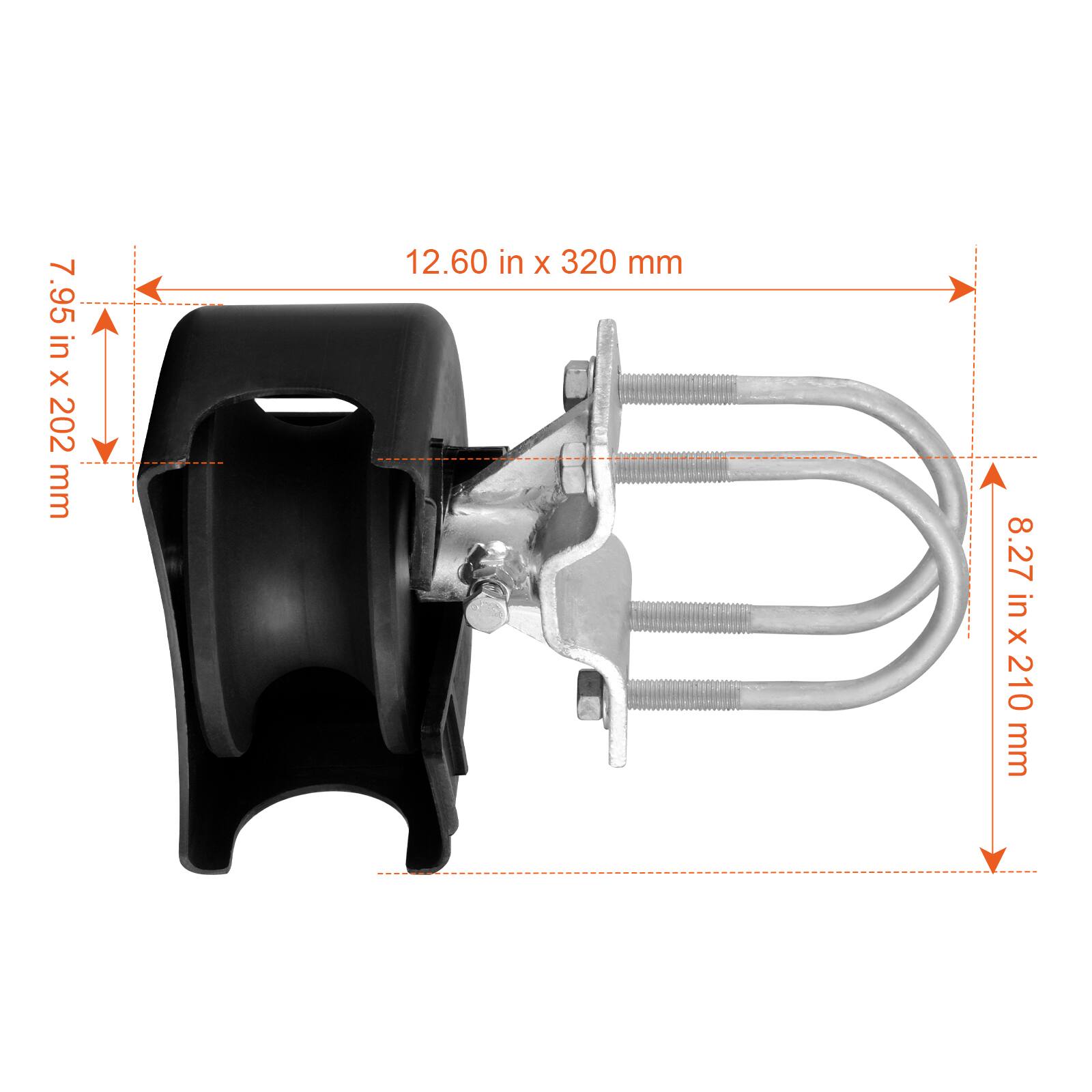 7.95 in x 202 mm  
12.60 in x 320 mm  
8.27 in x 210 mm