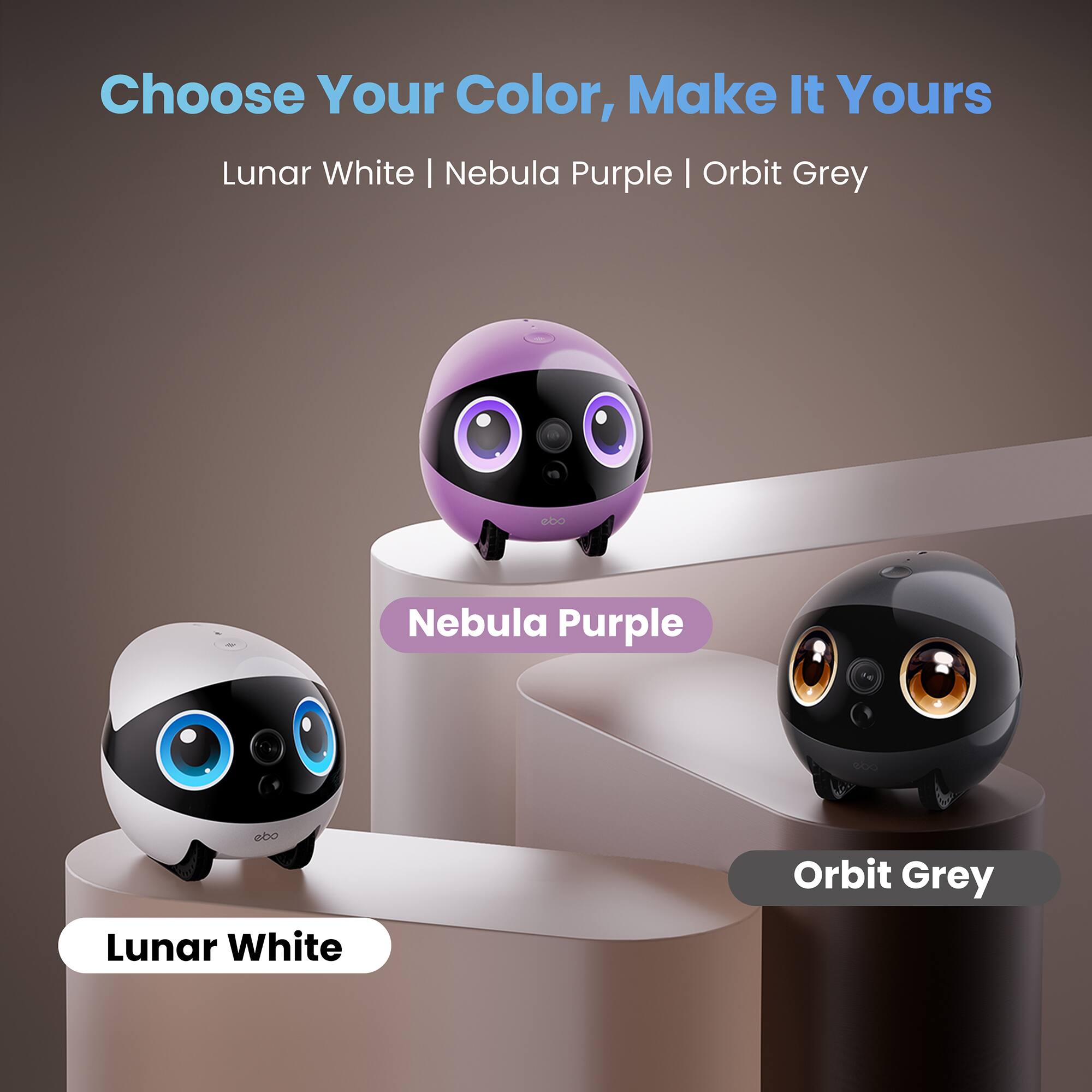 Choose Your Color, Make It Yours  
Lunar White | Nebula Purple | Orbit Grey  

Nebula Purple  
Lunar White  
Orbit Grey