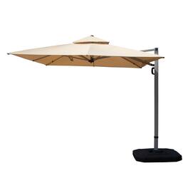 Ecooso - 9'x 11' Rectangle Cantilever Umbrella with Center Pole (Base Not Included) - Beige