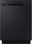 Front Zoom. Samsung - 24" Front Control Built-In Dishwasher with Stainless Steel Tub - Black.