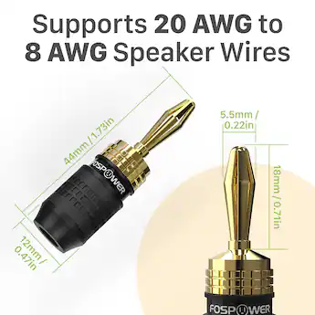 Aiqeer 25 Pezzi 4 mm Banana Spina Connettore, Placcato Oro Banana Spina per Cavo Audio Altoparlante (Rosso, Giallo, Blu, Verde, Nero Aiqeer 25 Pezzi 4 mm Banana Spina Connettore, Placcato Oro Banana Spina per Cavo Audio Altoparlante (Rosso, Giallo, Blu, Verde, Nero