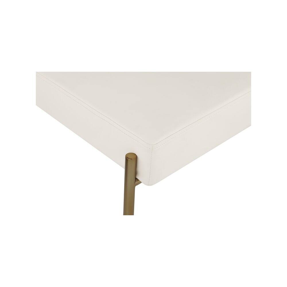 Alt View 3. Meridian Furniture - Carly Cream Vegan Leather Seat / Boucle Fabric Back Dining Chair, Set of 2 - Beige.