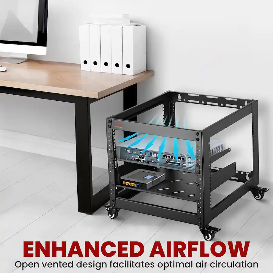 Pyle Server Rack Pyle 10U Advanced Open Frame Server Rack Wall Mount Network Rack ...