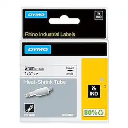 DYMO - IND 18051 Label Maker Tape, 0.25"W, (DYM18051) - Black On White