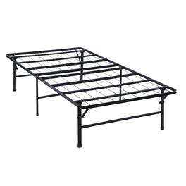 Manhattan Lane - Adel Twin Size Low Profile Bed, Foldable Metal Frame - Black