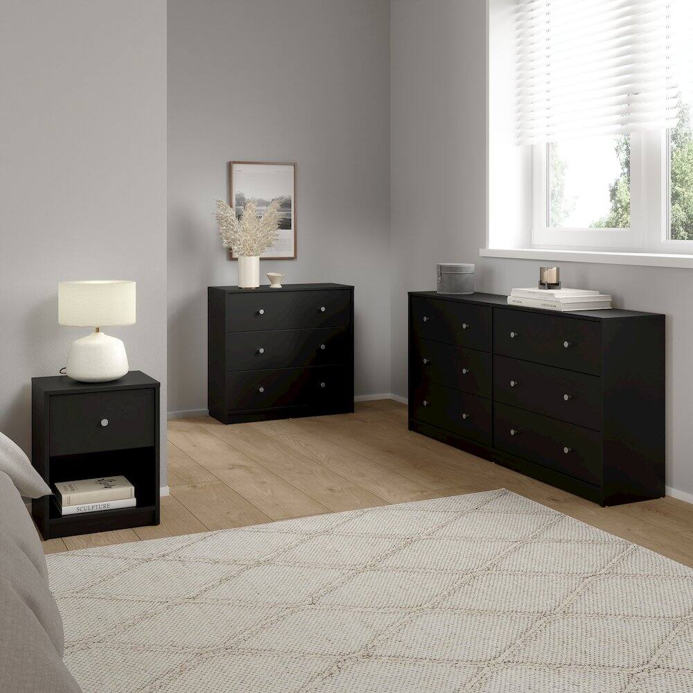 Alt View 2. Tvilum - 4-Piece Bedroom Set - Black.