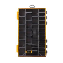 Beyond Braid - DryLock Waterproof Tackle Box, Watertight 3600 & 3700 Tackle Trays with Dual-Latch Seal, Adjustable Removable Dividers - Black/Yellow
