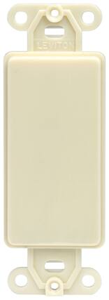 Front. Leviton - Leviton Decora Ivory 1 gang Nylon Decorator Wall Plate 1 pk - Ivory.