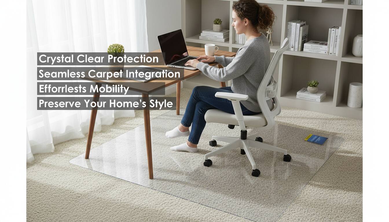 Crystal Clear Protection  
Seamless Carpet Integration  
Effortless Mobility  
Preserve Your Home's Style