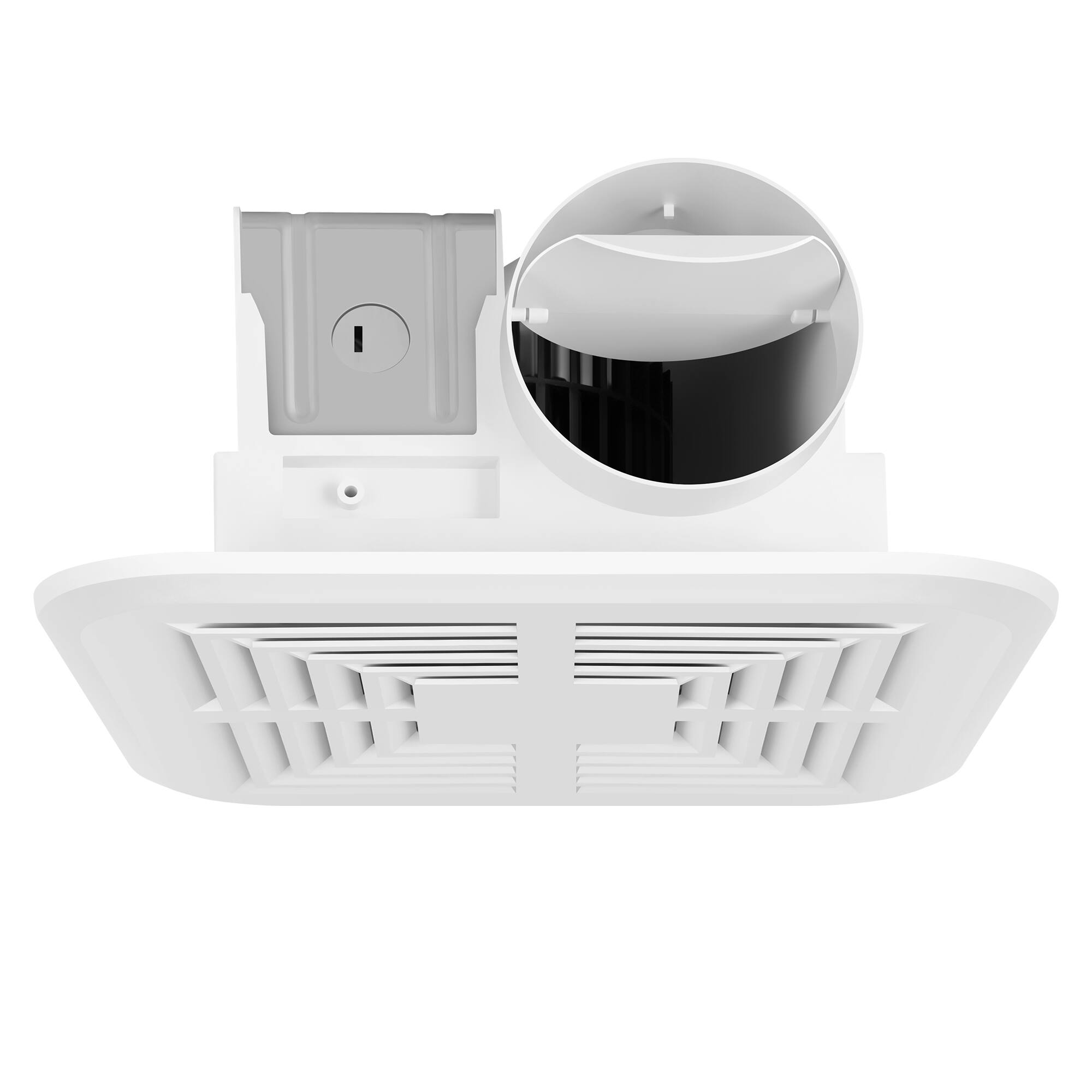 Alt View 7. Breezary - Bathroom Exhaust Fan 80 CFM Ultra Quiet 43dB Recessed Mount, 4 Inch Duct Compatible for 105-110 sq. ft. Bathrooms.