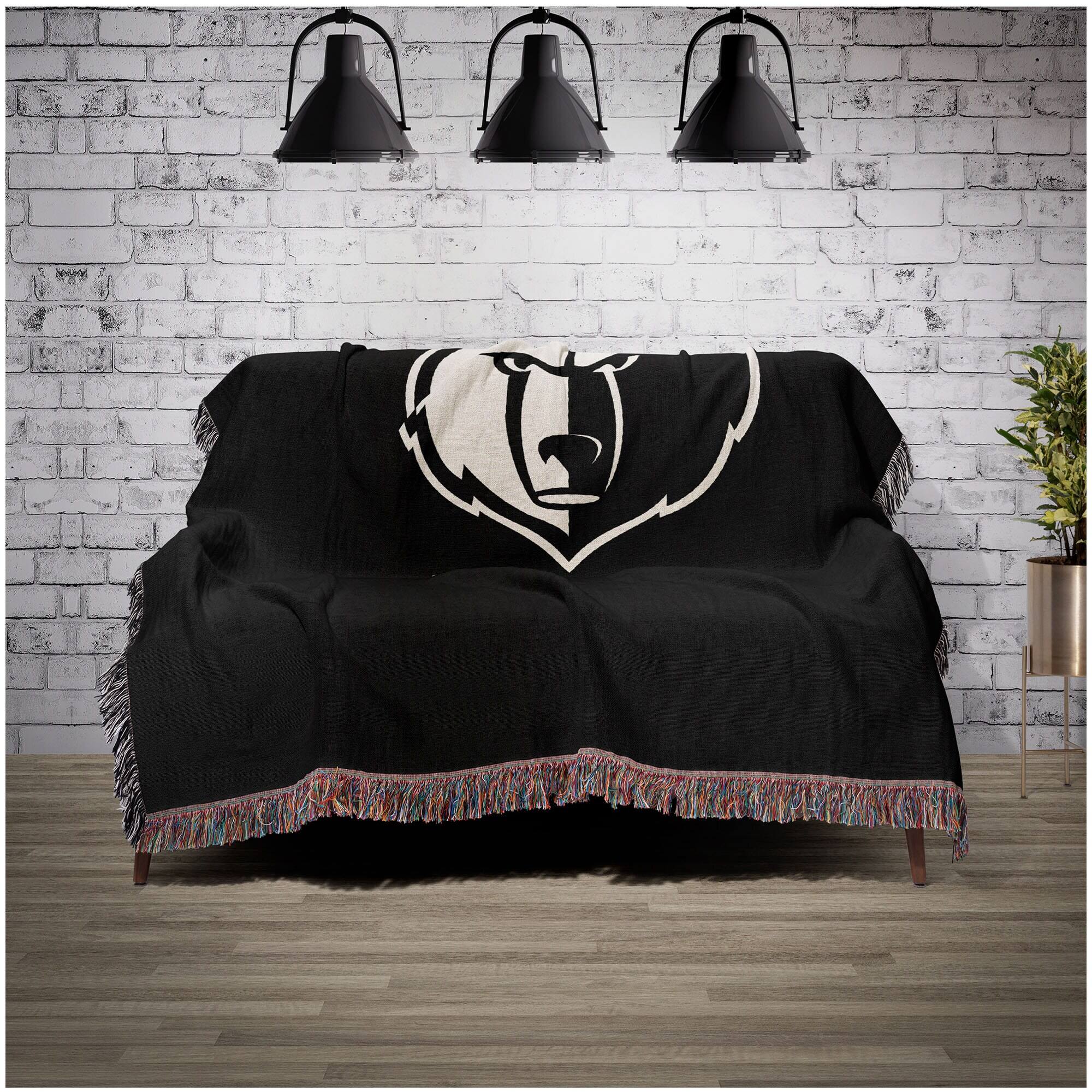Alt View 1. Chad & Jake - Memphis Grizzlies Woven Blanket - Black.