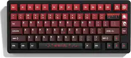 Womier - Cherry Profile Keycaps Set, Dye Sub Custom PBT Key caps for 60 65 75 TKL 100 Percent Mechanical Keyboard - Red