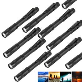Home Collection - 10 Pack Mini LED Flashlight Penlight with Pocket Clip – Portable Handheld Torch Lamp