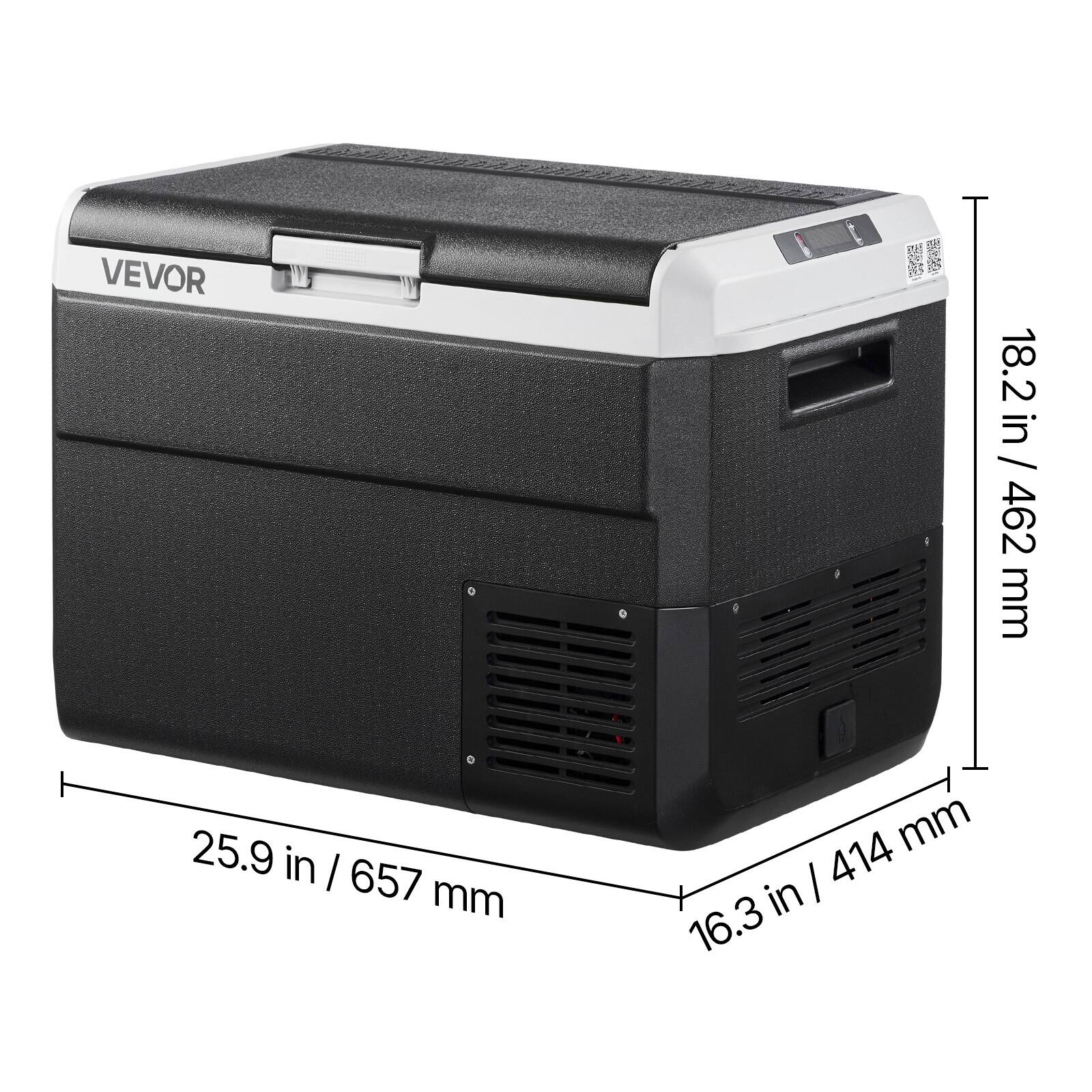 VEVOR 18.2 in / 462 mm 25.9 in / 657 mm 16.3 in / 414 mm