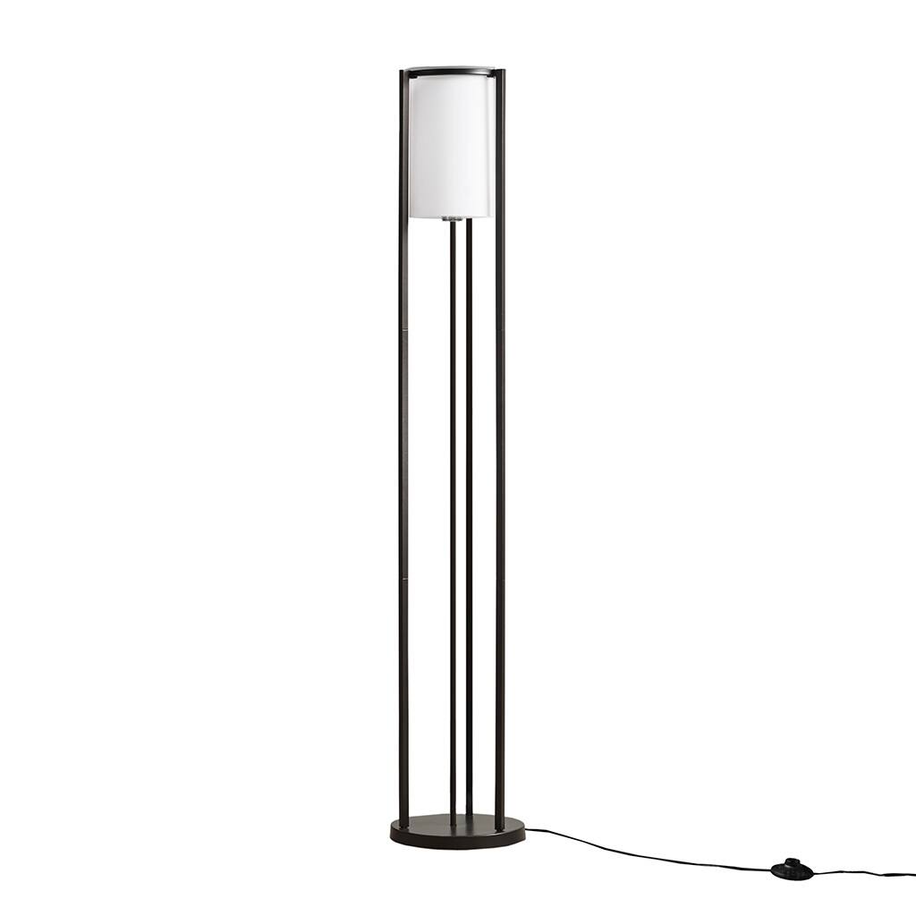 Angle. APRILSOUL - Metal Floor Lamp Glass Cylinder Shade.