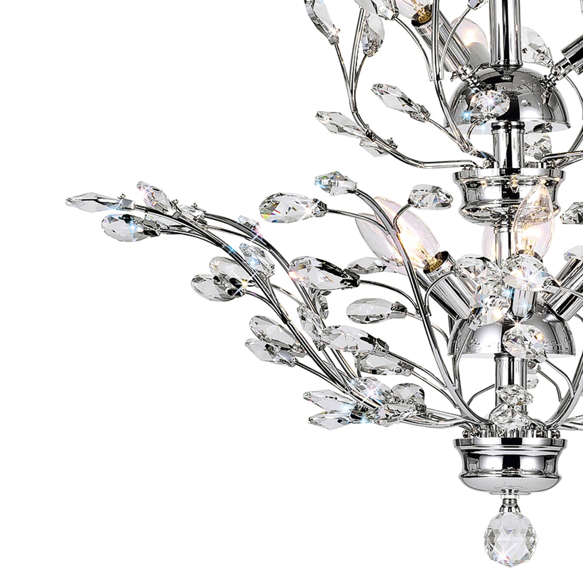 Back. CWI Lighting - Ivy 9 Light Chandelier With Chrome Finish - Chrome.