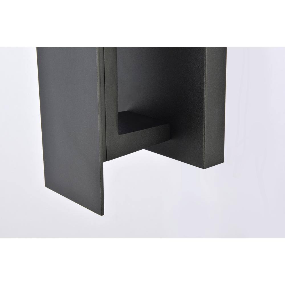 Alt View 2. Living District - Raine Integrated LED wall sconce in black - Black.