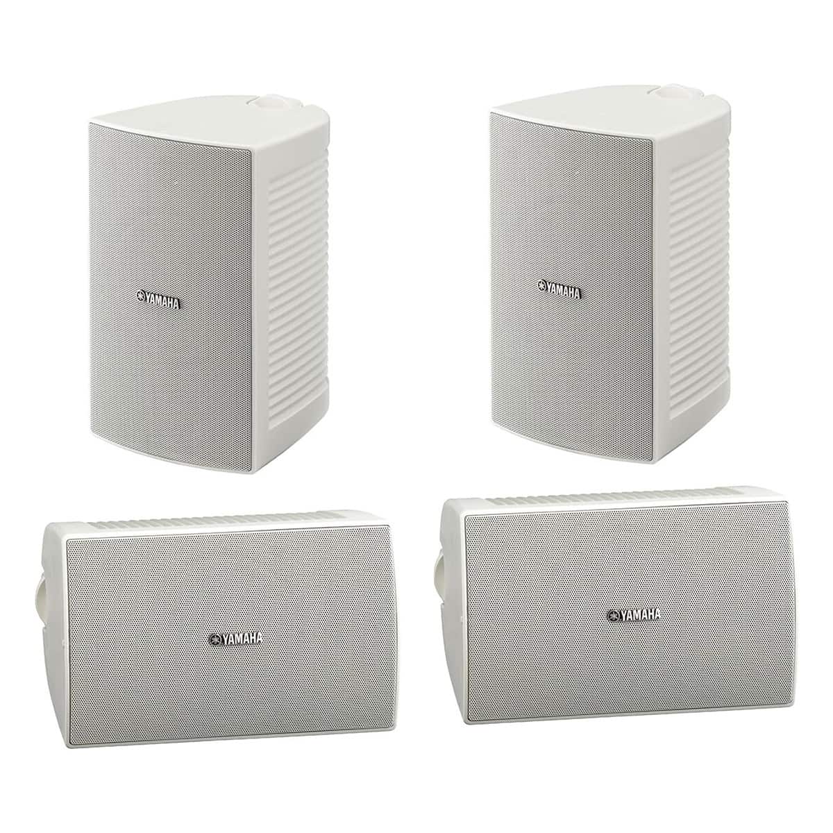 Yamaha - NS-AW294BL Outdoor 2 Way Speakers - 4 Pack - White