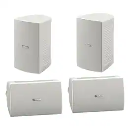Yamaha - NS-AW294BL Outdoor 2 Way Speakers - 4 Pack - White