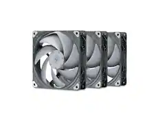 Front. Phanteks - Phanteks T30-140 Triple-Pack, 140mm PWM Fan, LCP Frame, 3-Mode Speed, Black/Grey - Black/Grey.
