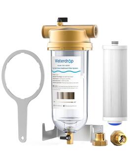 Waterdrop - Mega Spin Down Sediment Filter, Reusable Whole House Water Filter System