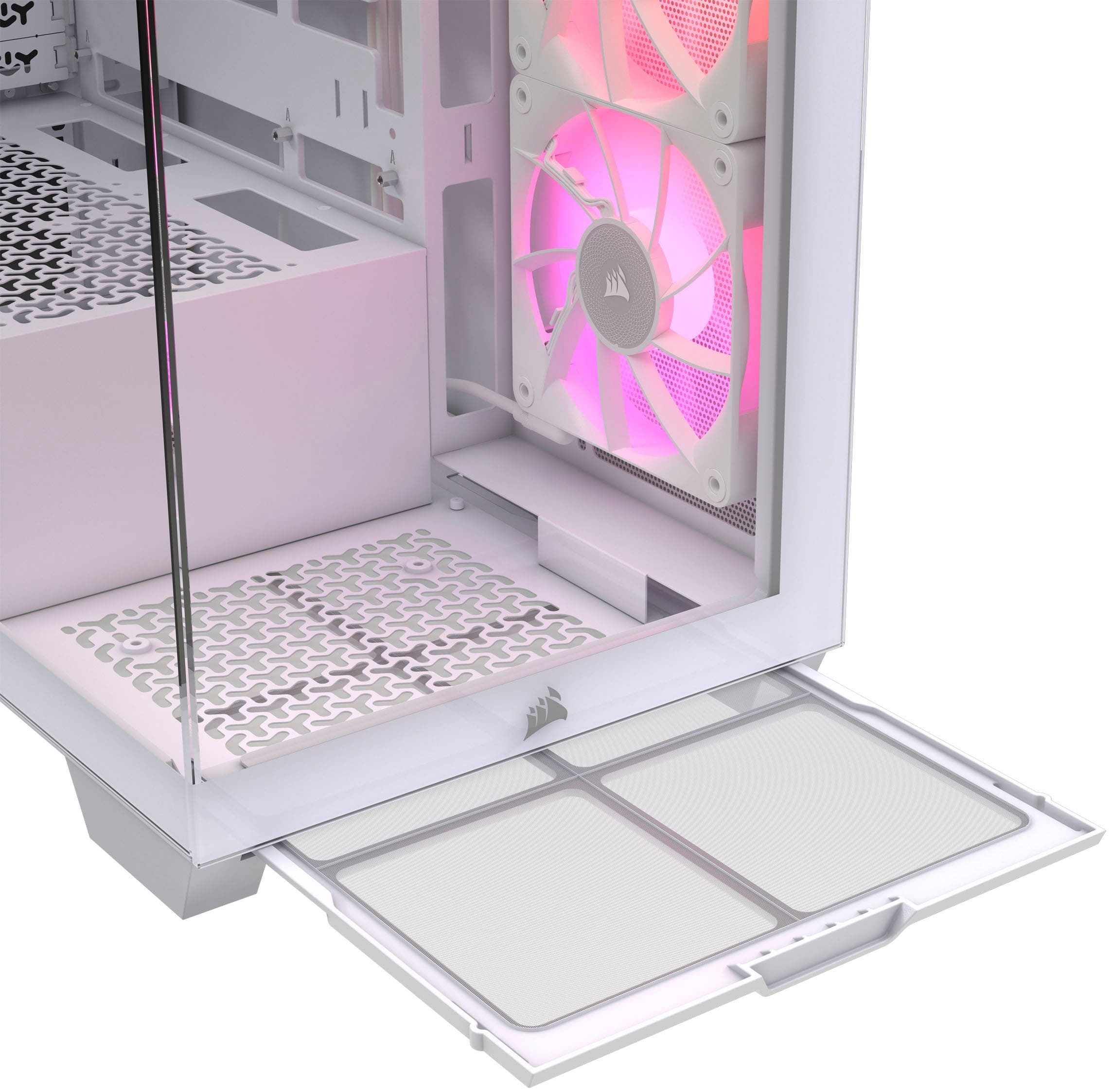 Alt View 25. CORSAIR - iCUE LINK 3500X RGB ATX Mid-Tower PC Case - White.