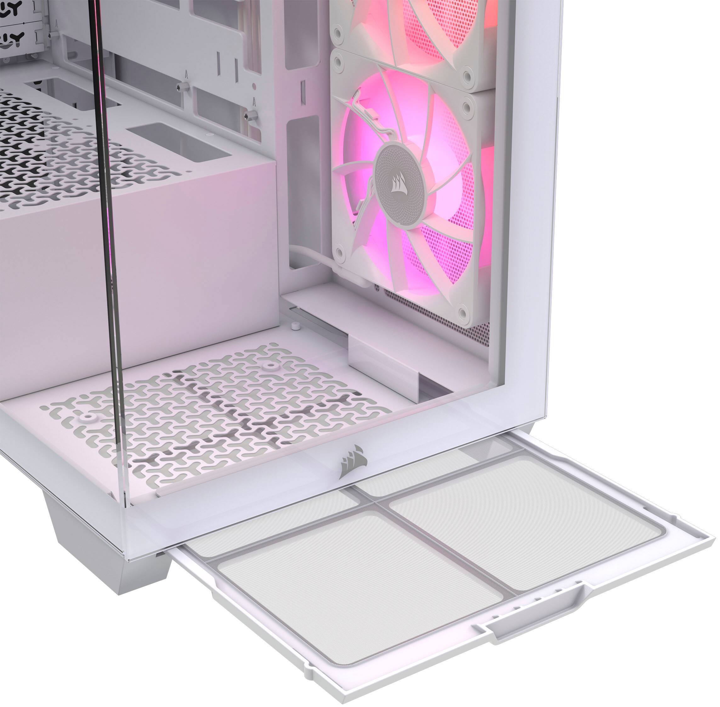 Alt View 25. CORSAIR - iCUE LINK 3500X RGB ATX Mid-Tower PC Case - White.
