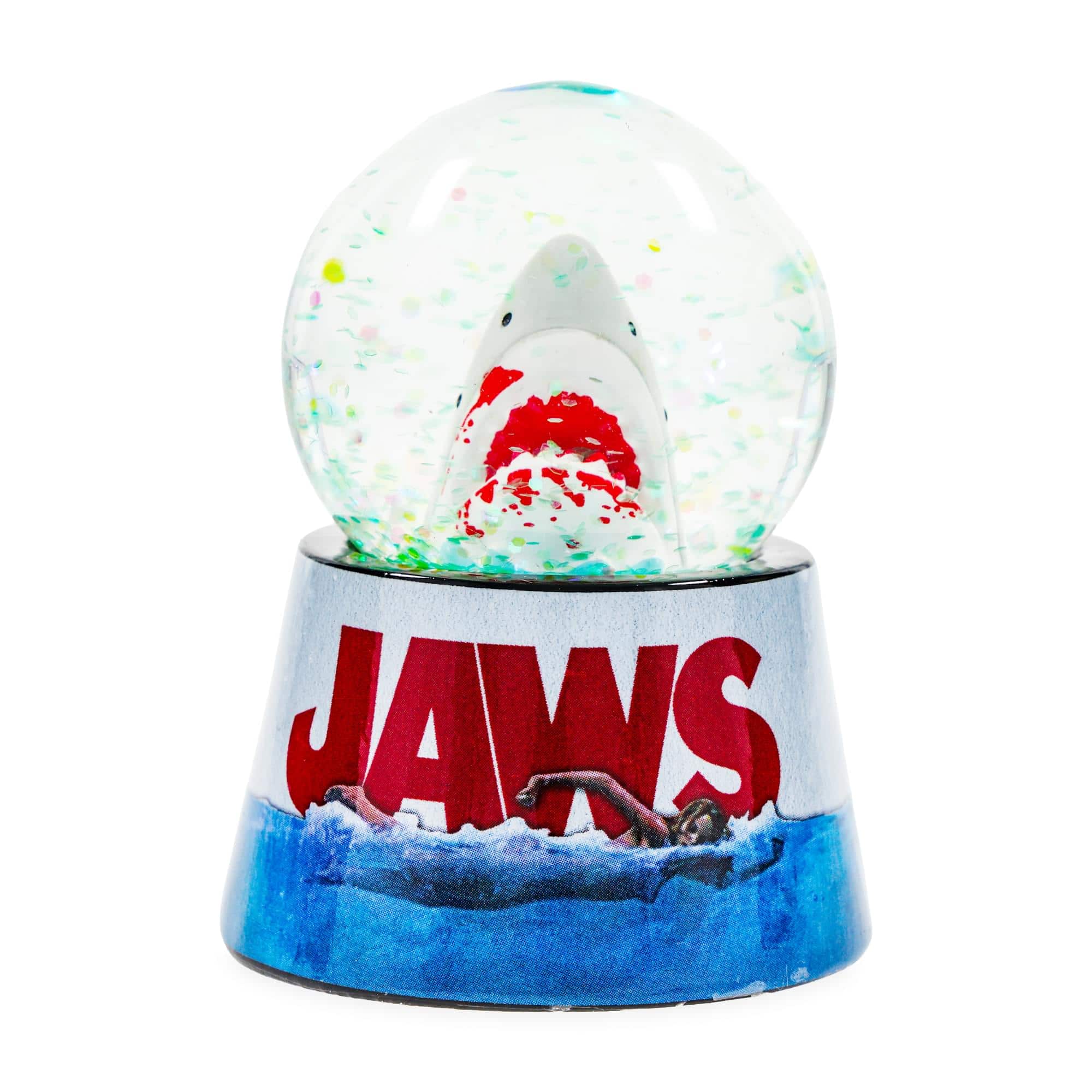 Silver Buffalo - Jaws Poster 3-Inch Mini Light-Up Snow Globe - White