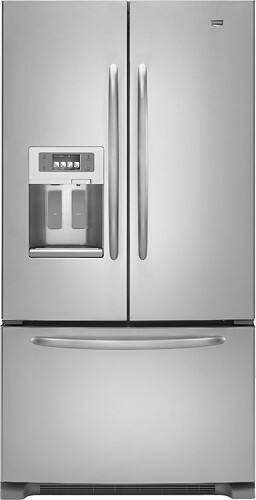 Front Standard. Maytag - 26.6 Cu. Ft. French Door Refrigerator with Thru-the-Door Ice and Water - Apollo Gray.
