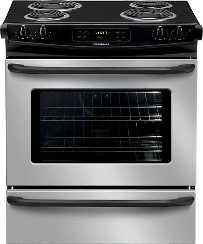 Front Standard. Frigidaire - 30" Self-Cleaning Slide-In Electric Range - Stainless-Steel.