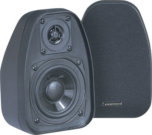 Angle View: Bic America DV32-B 3.5" Bookshelf Speakers (Black)