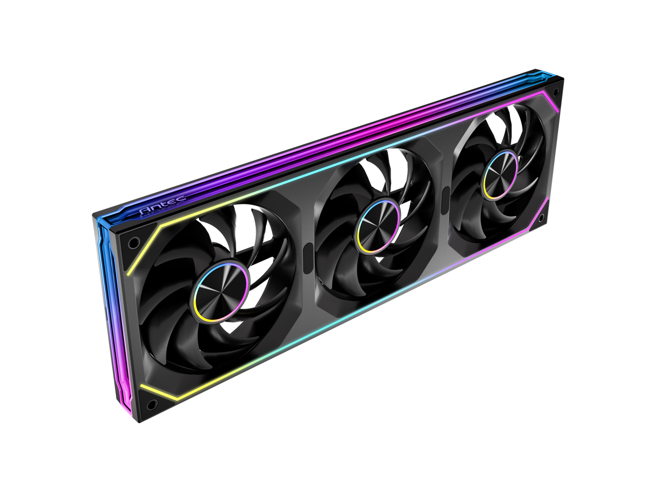 Alt View 3. Antec - Antec Infinity Matrix 360 ARGB, 360mm Fan, Dual-Cable, 4-Sided Mirror Lighting, PWM 1800 RPM - RGB.