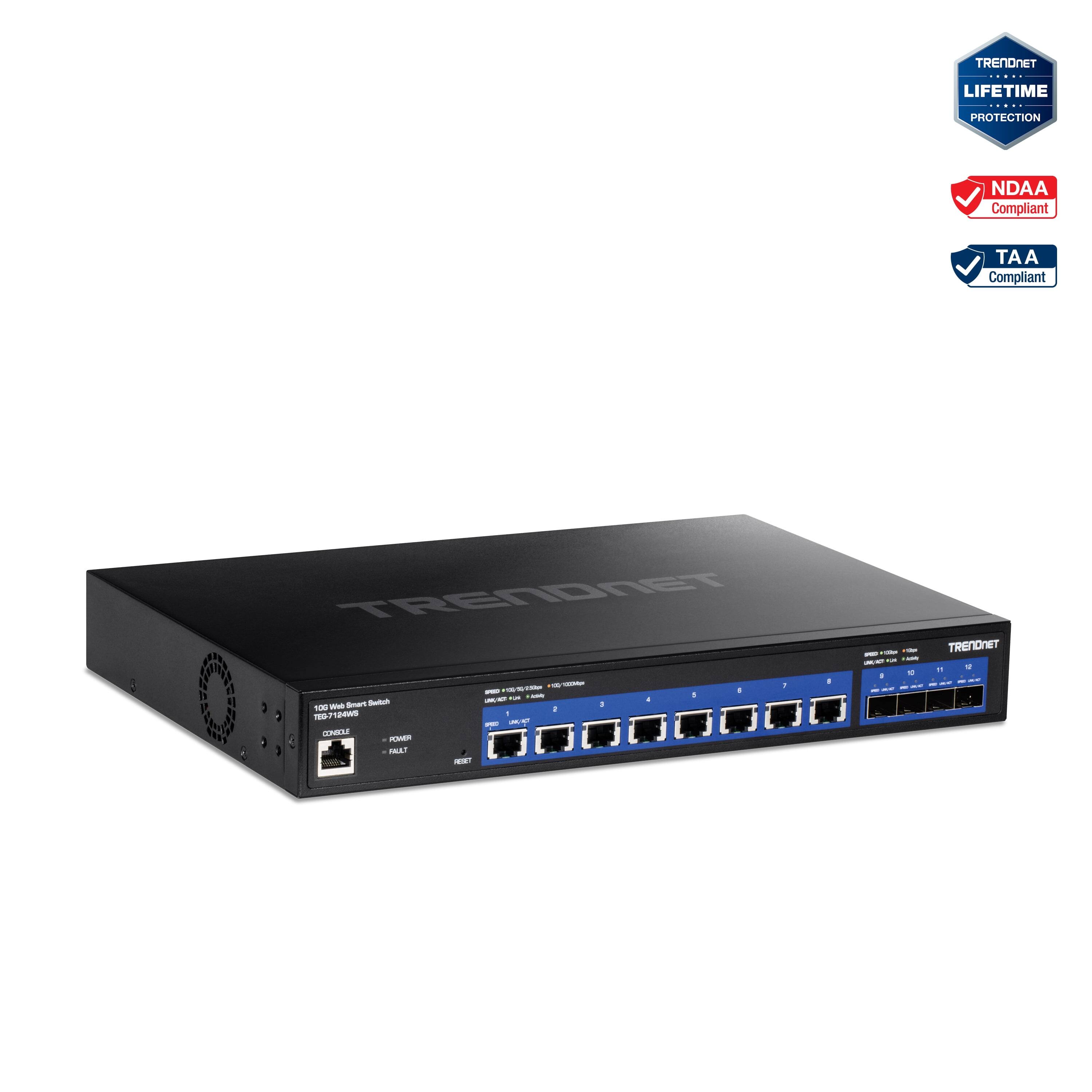 TRENDNET LIFETIME PROTECTION  
NDAA Compliant  
TAA Compliant  

10/100 Web Smart Switch  

TRENDNET