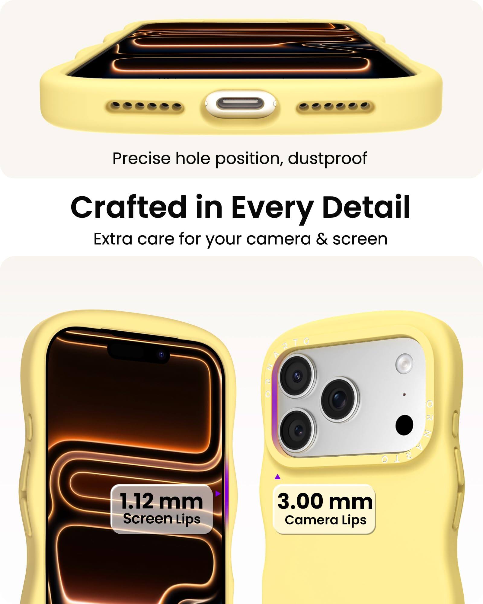 Precise hole position, dustproof

Crafted in Every Detail
Extra care for your camera & screen

1.12 mm Screen Lips

3.00 mm Camera Lips