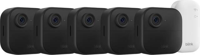 Blink - Outdoor 4 – Wireless smart security camera, two-year battery life, 1080p HD. Sync Module Core included – 5 Cameras - Black