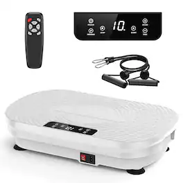 FED Fitness - Vibration Plate Exercise Machine, Vibration Plate for Lymphatic Drainage, Power Plate Vibration Platform for Weight Loss - White