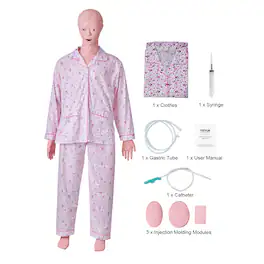 VEVOR - Nursing Training Manikin, Female Life Size Demonstration Human Manikin for Nursing Training, Multifunctional Education - Multicolor