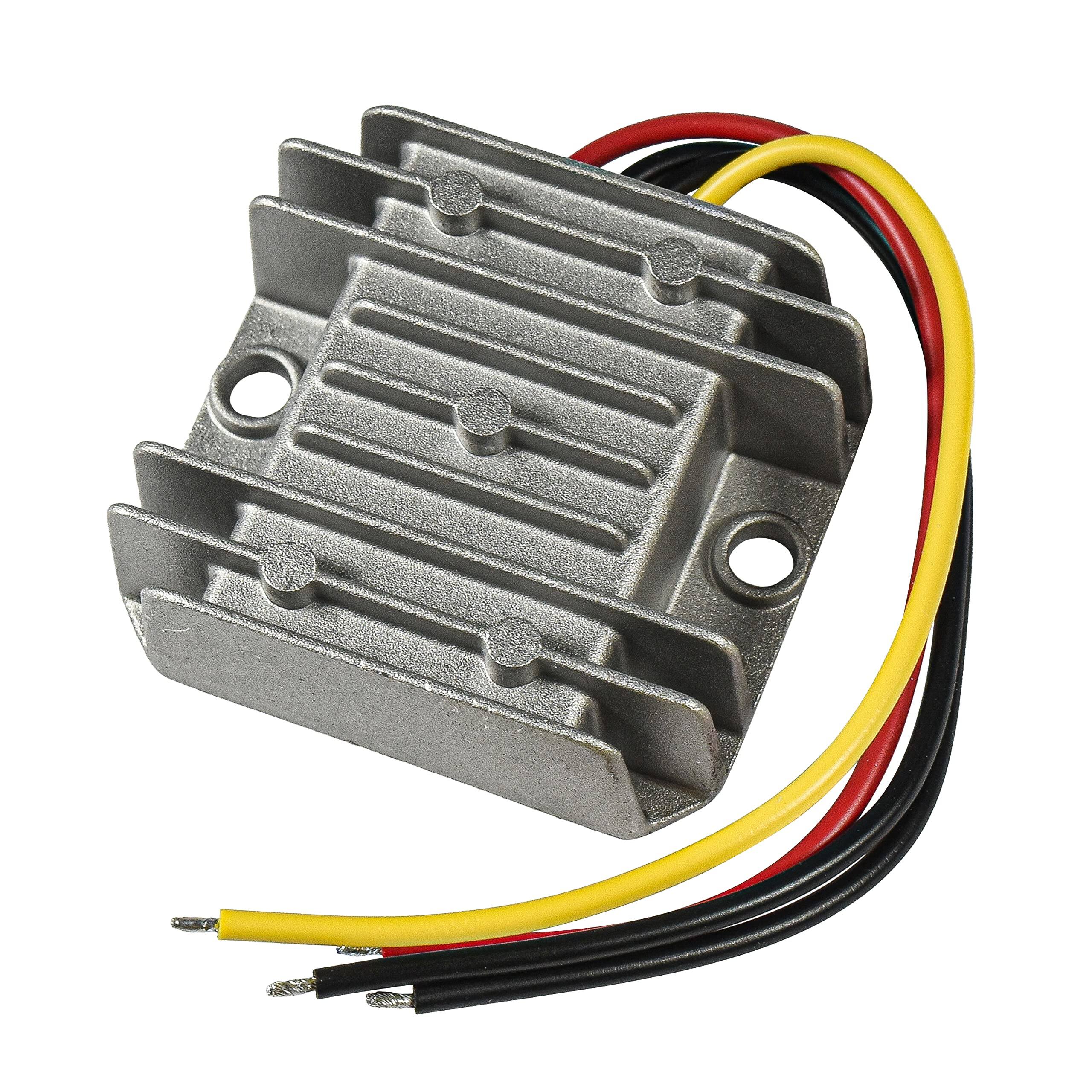 Alt View 5. HQRP - HQRP 24V to 12V DC-DC Converter 5A 60W Waterproof Step Down Voltage Regulator - Silver.