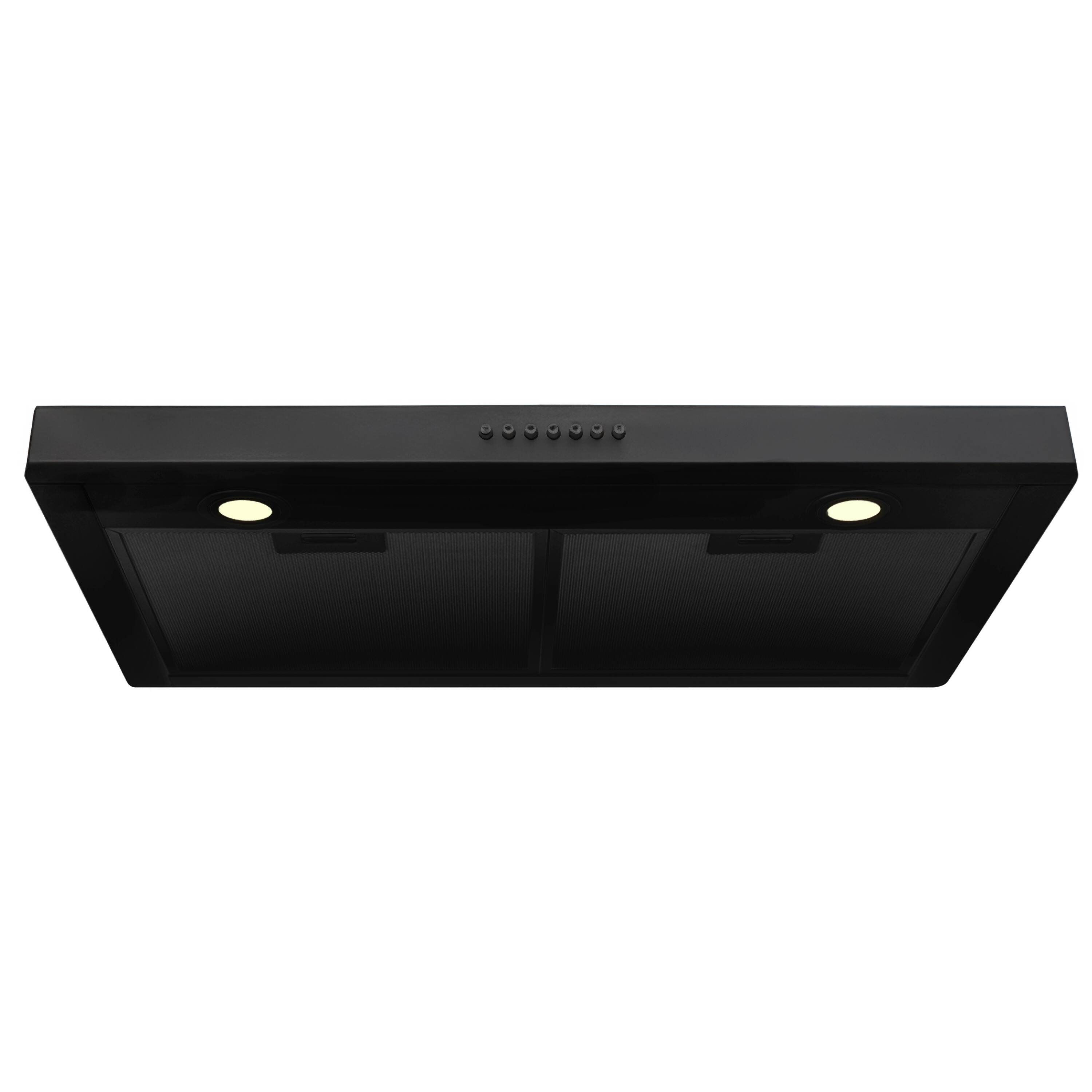 Angle. ZLINE - ZLINE 30 in. 400 CFM Ducted Under Cabinet Range Hood (BS617-30) - Black Stainless Steel.